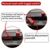 ZOOKOTO 12-48V DC 200A Surface Mount Circuit Breaker with Manual