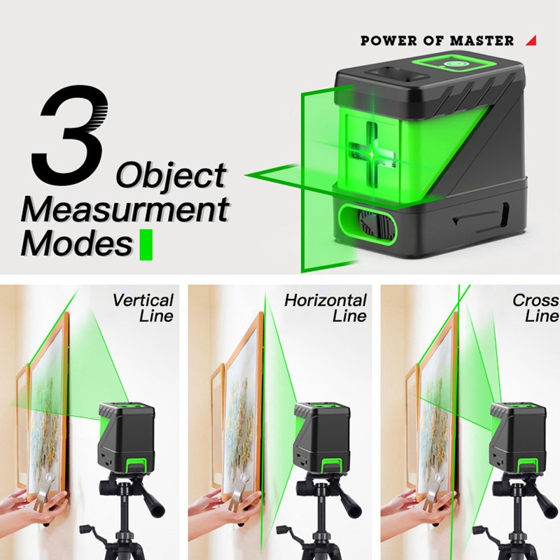 Laser Line Level Tool 5m Range High Visibility 2 Green