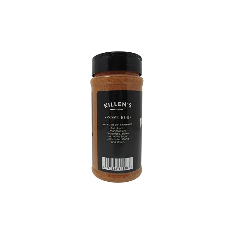 Killen's Killens Gourmet Pork BBQ Rub, One 12.5 Ounce Shaker