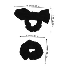 Healeved 3pcs Velvet Bow Hair Ties for Girls Soft Ponytail Holders Elegant Ribbon Design Hair Accessories for Women and Children