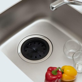 Belca SP-204K Drain Lid for Sink Chrysanthemum Cracking Rubber Replacement, For Diameter 5.7 inches (14.5 cm), Diameter 5.7 inches (14.4 cm), Height 0.7 inches (1.7 cm), Black