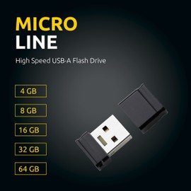 Intenso Micro Line - Flash Drive 4 GB - USB 2.0, Black