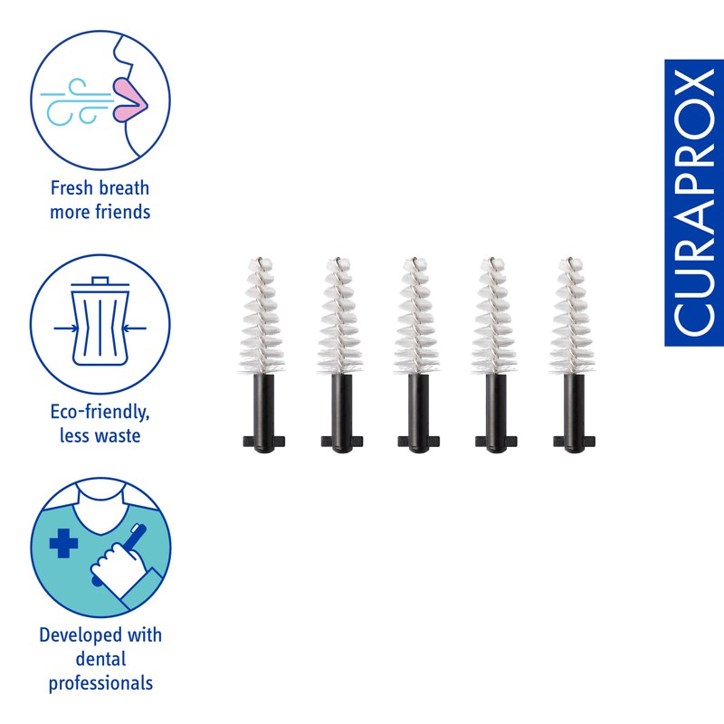 Curaprox Interdentalbürsten CPS 15 regular, Refill, 5 Stück, schwarz, konisch,