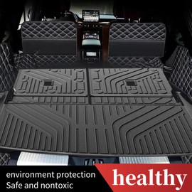 Actkill Cargo Mat & Backrest Mats Compatible with Lincoln Aviator 2020-2024 2025 - TPE All Weather Rear Cargo Liner Rear Trunk Liner Back Seat Cover Protector