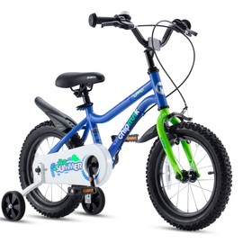 Royalbaby Summer Toddlers Kids Bike 12 Inch Beginners Bicycle with Training Wheel Boys Girls Ages 2-4 Years, 12" Blue