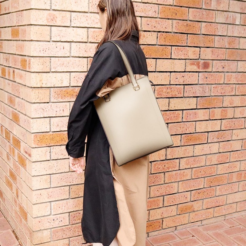 ANDSHIN Vertical Tote Bag - Lightweight A4 Large Capacity Women's