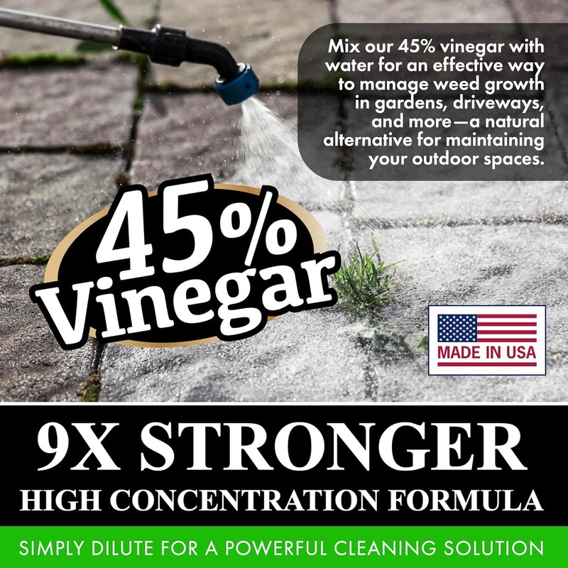 Nature's Freedom 45% Concentrated Vinegar, 1 Gallon with Garden Pump
