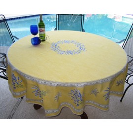 French Provencal Cotton Coated Tablecloth "Valensole"