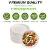 Best House Super Rigid Strong Bagasse Plates - 500 Pack,