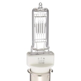 ASMSLIT BTN 120V 750W P28S T7 CL Medium Pre-Focus Based Stage and Studio Bulb, Clear