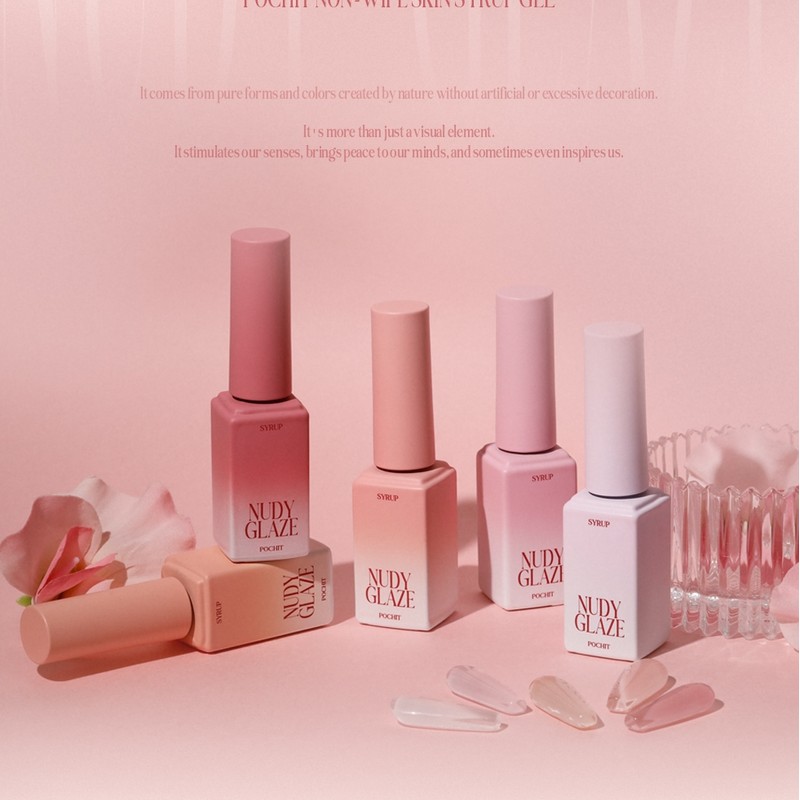 Pochit Nudie Glaze Non-wipe Skin Syrup Gel 5-piece set /