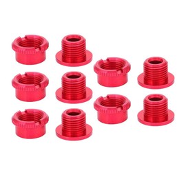 Bike Crank Bolts, Crankset Screws Aluminum Alloy Bicycles Chain Wheel Screws Bolts Nut Parts for Single Dental Plate(Red)