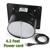 Nalle 8 inch Exhaust Fan 80W 500CFM Through-wall installation Ventilation