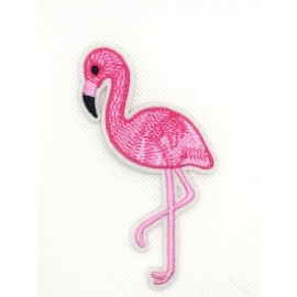 unbranded pink Flamingo Bird Animal Embroidered Iron On Applique Patch 171