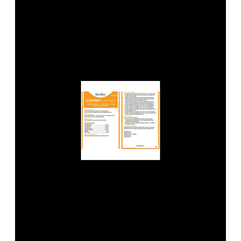 Herbion Orange Cough 18 Lozenges