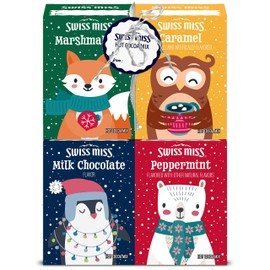 Swiss Miss Hot Chocolate Variety Pack (4 Flavors), Peppermint & Instant Chocolate Mix