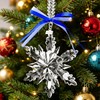 Annual Edition Ornament 2026, Crystal Glass Snowflake Christmas Ornaments