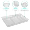 LIVIVO 8pc Interlocking Drawer Organiser and Dividers Plastic Desk and
