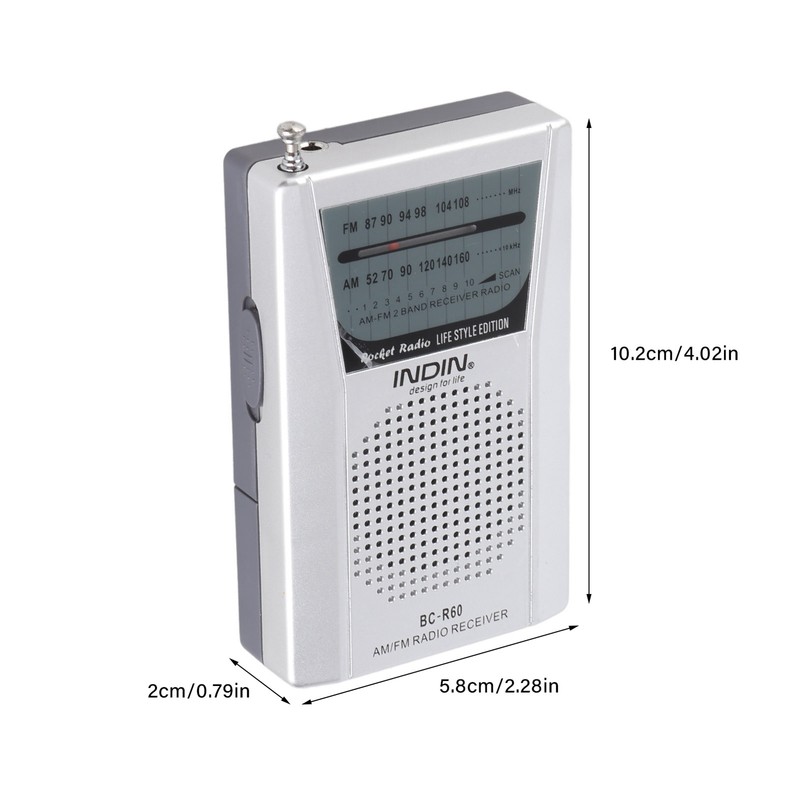 Mini Radio Battery Powered Portable Multifunction AM FM Radio Player