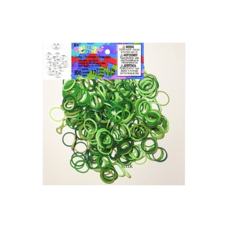 Rainbow Loom 300 Ct. SILICONE Rubber Band Refill Pack SPRING