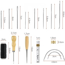 29 Piece Set Leather Craft Leather Tool Set, Sewing Tools, Leather Tools, Needles, Handmade, Leather, Cord, Thread, Hand Sewing, DIY Sewing Kit, The Tool Set