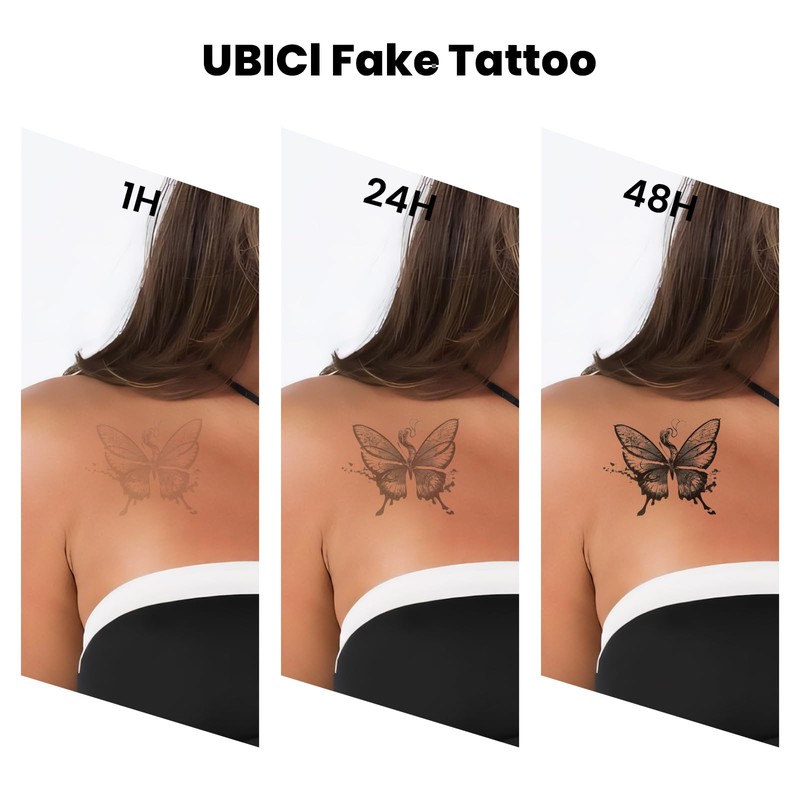 Tattoo Tech, 2 Sheets Large Semi Permanent Tattoo, Lasts 7-15