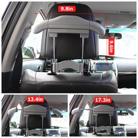 Bittwee Car Coat Hanger, Multifunctional Retractable Automotive Headrest Back Seat Coat Hanger Hook Organizer Holder for Clothes Coat Suit Jacket Shirts, Universal for SUV, Truck, RV（Gray）