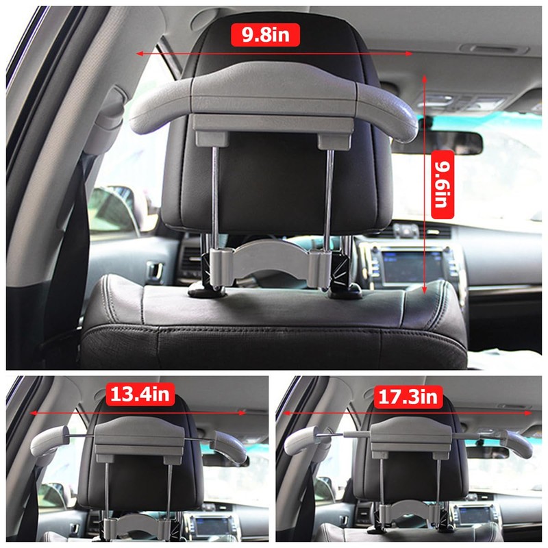 Bittwee Car Coat Hanger, Multifunctional Retractable Automotive Headrest Back Seat