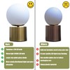 Berliget 9.3 Ins Modern Gold Globe Table Lamp, Round Bedside