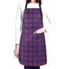 TUFOSERY Phish Red Donut Circles On Blue Apron Bib with