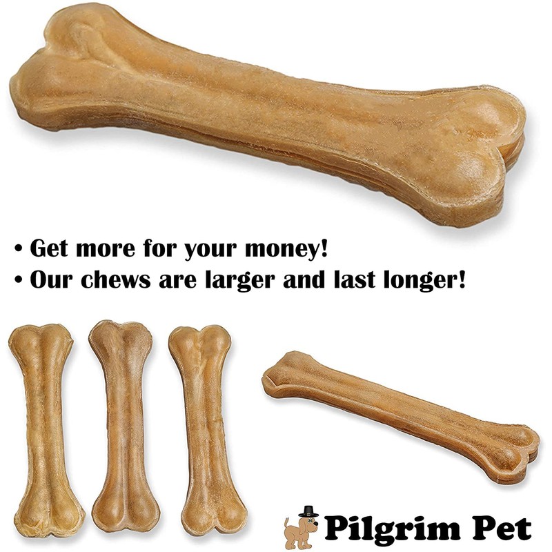 Pilgrim Pet Dog Bones Long Lasting 5-Pack – Natural Compressed
