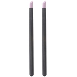 Lurrose 2 pieces cuticle file stone nail buffer and polisher cuticle pusher stick for nail care (black)