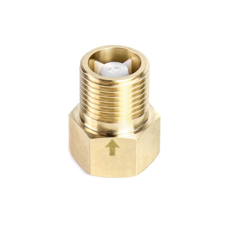QWORK 2Pcs Brass One-way Check Valve, 1/2" Female to 1/2"