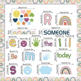 Boho Bulletin Board Set Welcome Back to School Classroom Decoration Be The Reason Someone Smile Today Paper Cutouts for Kindergarten Preschool Middle School Wall Door Decor Party Supplies
