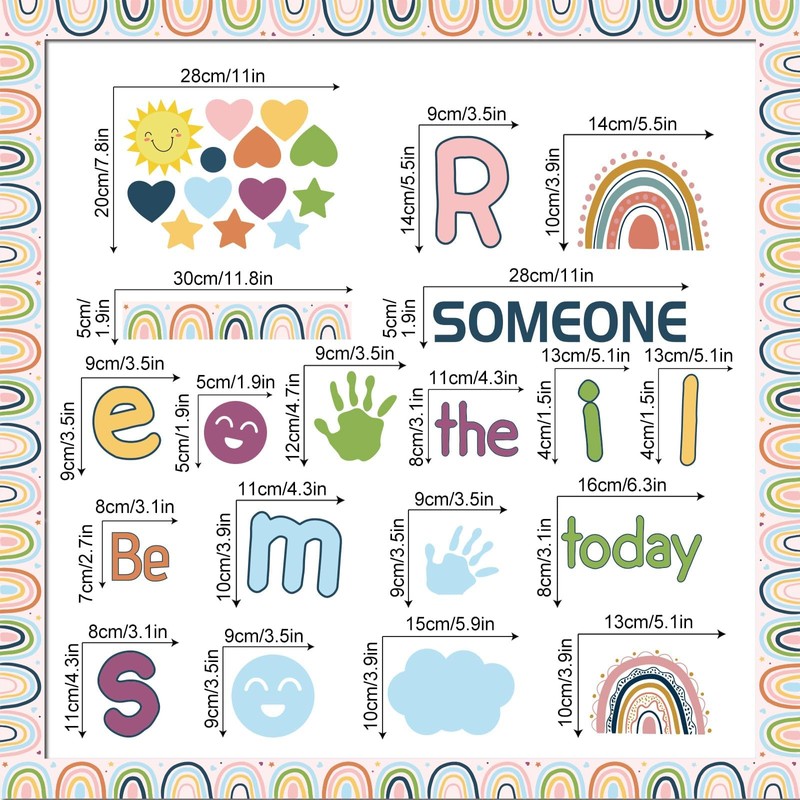 Boho Bulletin Board Set Welcome Back to School Classroom Decoration