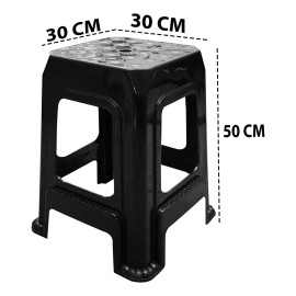 mdj 4 Bancos De Plástico Grandes Negros Para Negocio
