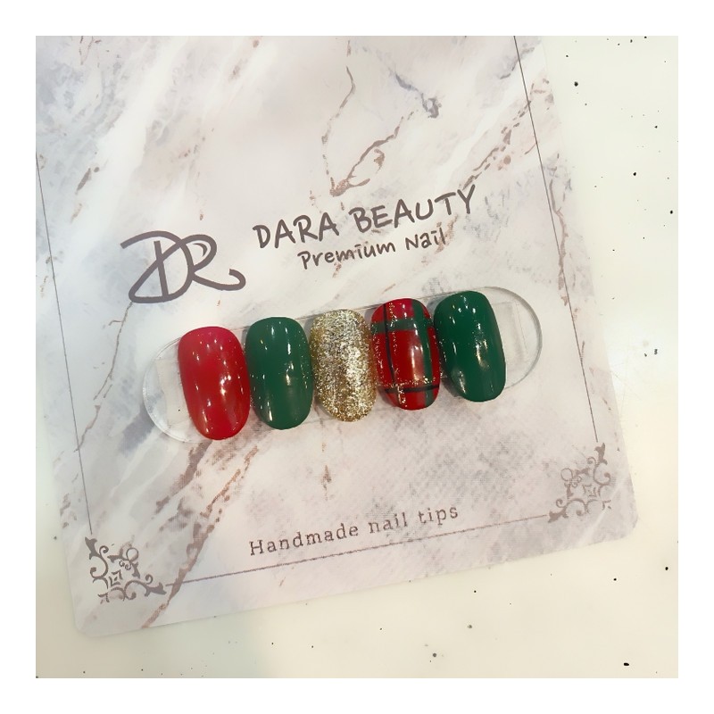 Next day delivery⭐Christmas checked nails⭐ / 다음날 발송⭐크리스마스 체크네일⭐