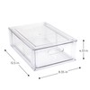 Smart Design Pull-Out Stackable Storage Bin with Removable Dividers -