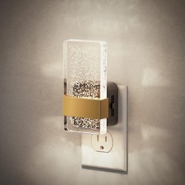 JandCase Night Lights Plug into Wall, Dusk to Dawn Sensor, Acrylic Bubble Design, 0-100lm Adjustable Brightness, for Bedroom, Bathroom, Living Room, Hallway