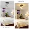 PAUFUL Crystal Semi Flush Mount Ceiling Light,3-Light Modern Close to