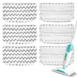YHOVID 6 Pack Steam Mop Replacement Pads for Shark Steam Mops S1000/S1000A/S1000C/S1000WM/S1001C, Floor Steamer Pads Washable, Reusable Microfiber Cleaner Pads