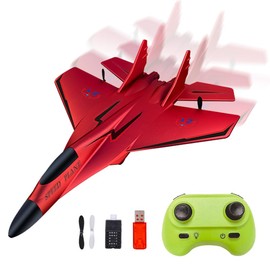 CLIUNT RC Airplane, RC Plane Ready to Fly, 2.4GHz Remote Control Airplane, Remote Control Wireless Airplane Toy Easy to Fly for Beginners Kids Boys Girls（Red）