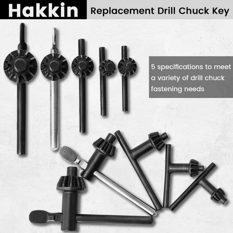 Drill Chuck Key Wrench 3/4" 5/8" 1/2" 3/8" 1/4" Carbon
