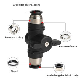 WUDQIJI Pneumatic Connector 2 Pieces 8 mm AD Pneumatic Ball Valve Pneumatic Connector Hand Valves Compressed Air Connector with Plug Connection Pneumatic Valve for Pneumatic Hose (8 mm)