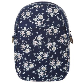 LassZone Floral Pattern Canvas Crossbody Bag for Women Multi-pockets Cell Phone Bag Cute Shoulder Bag Zipper Wallet Purse Ladies Small Handbags