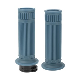 VekAuto 1" 25mm 1.1" 28mm Motorcycle Hand Grips Cover Kit Non Slip TPU Handlebar Grips for Motorcycle Scooter Bicycle ATV Gray Blue 1 Set