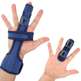 DOUQIFEI Glättungs-Wegfahrsperre, Neue Marineblaue Finger Mit Stahl-Fingerkorrektur, Trigger-Fingerschiene, Mallet-Fingerschienen-Fingerstütze