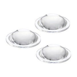 PATIKIL Diameter 42mm Flat Convex Lens, 3 Pcs Height 14mm PMMA Acrylic LED Optical Convex Condenser Lens with Edge for Flashlight Car Bike Head Lamp Spotlight, Transparent