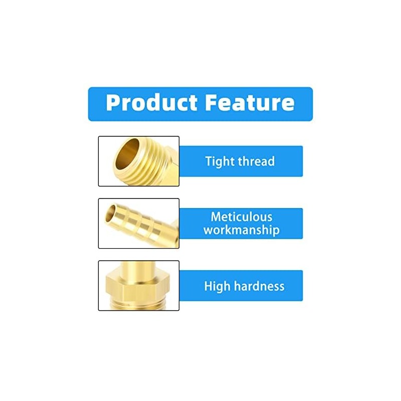 ERGAOBOY 10 Pcs 10mm OD Barb to 3/8" Female BSP