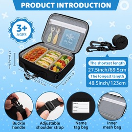 Game Console Insulated Lunch Bag lonchera for Teen Boys Girls Kids, Reusable Large Capacity Gamer Lunch Box with name tag, Adjustable Strap for School Office Picnic, Portable Waterproof Leakproof